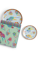 Lisa Corti Porcelain Set Plate Of 2 Japanese Light Blue