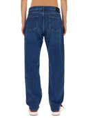 Jeans en ajustement de patinage blanc