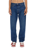 Jeans en ajustement de patinage blanc