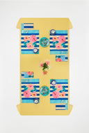 Lisa Corti Set Of 2 Cotton Placemats 35x548 Nizam Stripes Blu