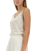 Fabiana Filippi Satin Lingerie Top