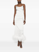 Oseree Bridal Satin Long Dress Plumage