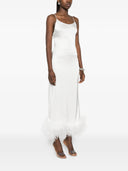 Oseree Bridal Satin Long Dress Plumage