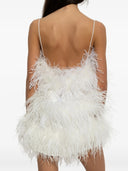 Oseree Bridal Satin Mini Dress Full Plumage