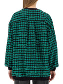 Msgm Houndstooth Tweed Jacket