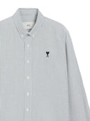 Ami Paris Long Sleeve Contrasted Adc Button Down Collar Classic Shirt