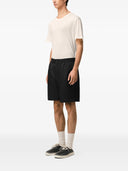 Ami Paris Elasticated Waist Shorts With Ami De Coeur Stud