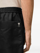 Ami Paris Elasticated Waist Shorts With Ami De Coeur Stud