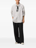 Ami Paris Low Waist Wide Trousers With Two Pleats