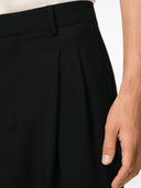 Ami Paris Low Waist Wide Trousers With Two Pleats