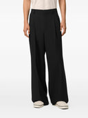 Ami Paris Low Waist Wide Trousers With Two Pleats