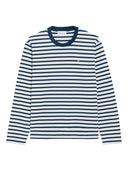 Ami Paris Long Sleeves Boxy Fit Mariniere Teeshirt With Ami De Coeur Patch