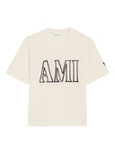 Ami Paris Boxy Fit kortærmet T-shirt med Ami Paris print foran og bagpå