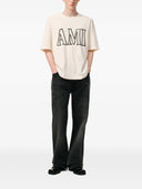 Ami Paris Boxy Fit kortærmet T-shirt med Ami Paris print foran og bagpå