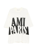 Ami Paris Oversize Fit Short Sleeves Teeshirt With Ami Paris Print