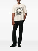 Ami Paris Boxy Fit Short Sleeves Teeshirt With Signature Print At Front