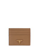 Prada Logo Plaque Saffiano Læder Kortholder