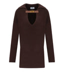 Kaffee-Polopullover von Elisabetta Franchi