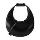 Mini sac de lune staud en cuir noir