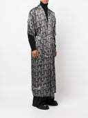 Ozwald Boateng Printed Silk Long Kimono