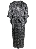 Ozwald Boateng Printed Silk Long Kimono