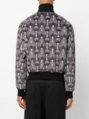 Ozwald Boateng Printed Velvet Bomber Jacket
