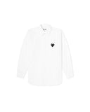 Koszulka Comme Des Garçons Play U z czarnym emblematem, tkana