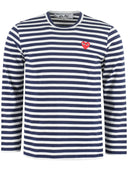 Maglietta Comme Des Garçons Play U Emblema rosso lavorato a maglia