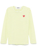 Comme Des Garçons Play U T-Shirt mit rotem Emblem aus Strick