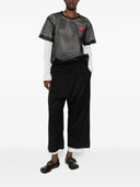 Comme Des Garçons Play U T Shirt Mesh Red Emblem