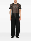 Comme Des Garçons Play U T Shirt Mesh Red Emblem