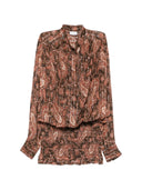 The Andamane Rania Smocked Shirt Mini Dress