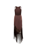 The Andamane Marisol Fringed Tank Maxi Dress