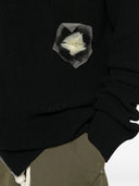 Song For The Mute `Flower`` Zip Up Funnel Cardigan