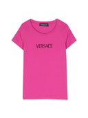Versace Rhinestone Logo T Shirt