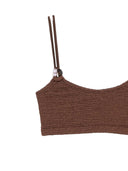 Hunza G Cassie bikini z koralikami, metaliczne marszczone