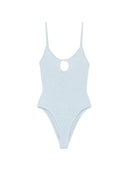 Hunza G Mia Beaded Swim Metallic Crinkle