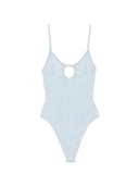 Hunza G Mia Beaded Swim Metallic Crinkle