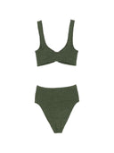 Hunza G Nadine Bikini Metallic Crinkle