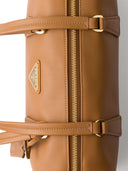 Prada Medium Leather Top Handle Bag With Padlock