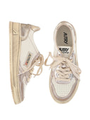 Autry Sup Vint Low Woman Metal/Leat