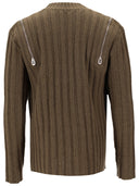 Off White Off Stamp Rib Side Zip Knit C Beech Bl