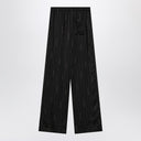 Balenciaga Soft Pinstriped Black Pants With Logo