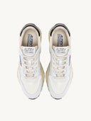 Autry Reelwind Low Sneakers In Nylon And Black And White Leather