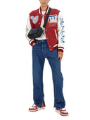 Jeans en ajustement de patinage blanc