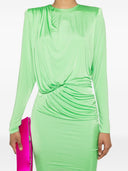 Alexandre Vauthier Long Pleated Dress