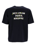 Dr�Le De Monsieur Navy Vine Embroidered Slogan T Shirt