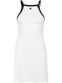 Courreges Short Dress With Logo Application