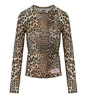 Top Ganni con stampa animalier