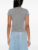 Alexander Wang hat geschlagenes geprägteres T -Shirt